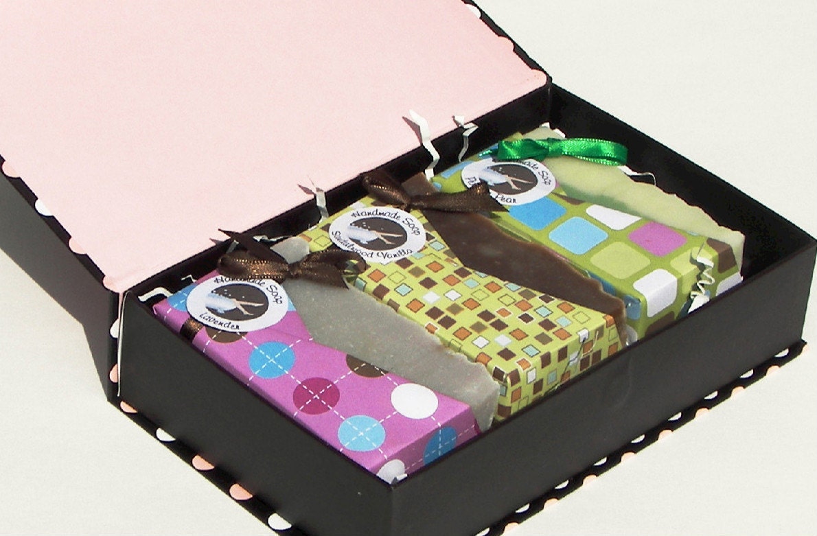 3 Bars of Handmade Soap with Free Gift Box