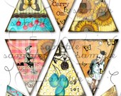 ART TEA LIFE Keep Calm office banner collage sheet scrapbook streamer party desk decoration digital file clip art