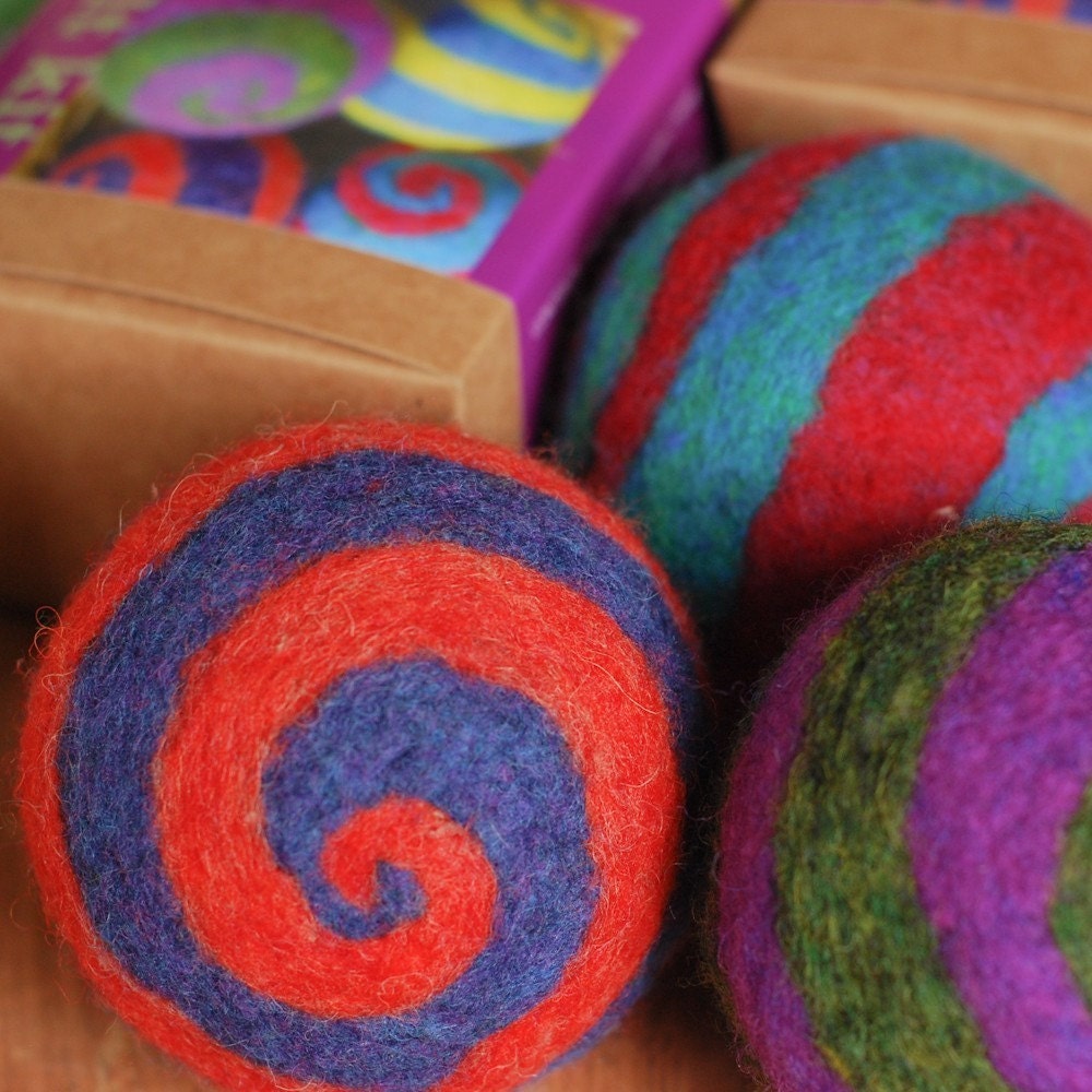 Felt Ball Kit - Orange Blackberry Colorway