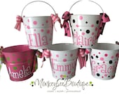 Custom 2 Quart Pail with Polka Dots