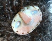 Brascoe the YetiBaby one of a kind hand painted face super soft fur plush by greenstarstudio