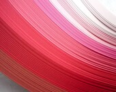 Moravian Star Paper Strips Red Pink Shades DIY (100 strips, 5/8 inch wide)