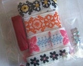 Vintage Ribbon, Buttons & Swarovski Sew-on Packs