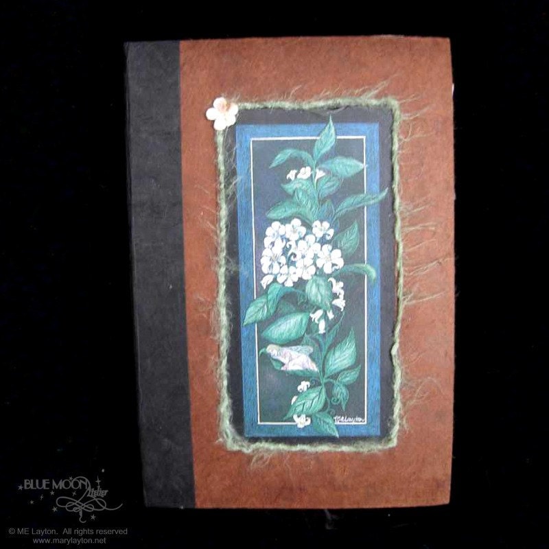 50% off Hand crafted 6 1/2" x 10" Journal - Night Blooming Jasmine