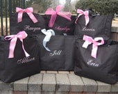 Personalized Bridesmaid Totes - Set of 7 -