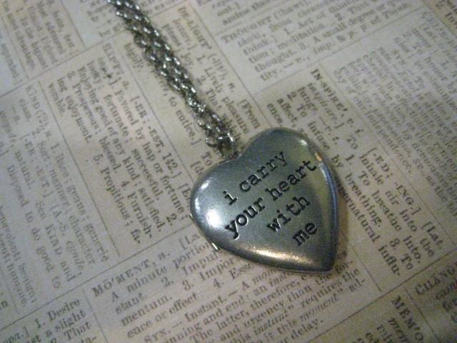 i carry your heart with me Locket Necklace