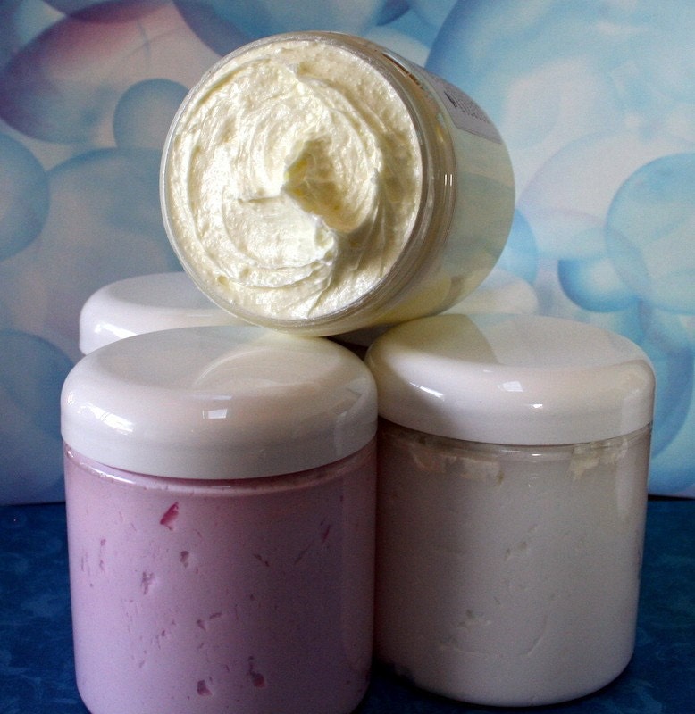 Bath Mousse Sugar Cookie Whipped Creamy Shower Soap Olive Oil Shea Butter made by Toadstool Soaps