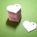 Chipboard heart tags, 25 white chipboard