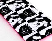 Yoga Eye Pillow Relaxation Aromatherapy Mask  - Lavender and Chamomile Scented - Black and White Pet Cat and Dog Lovers