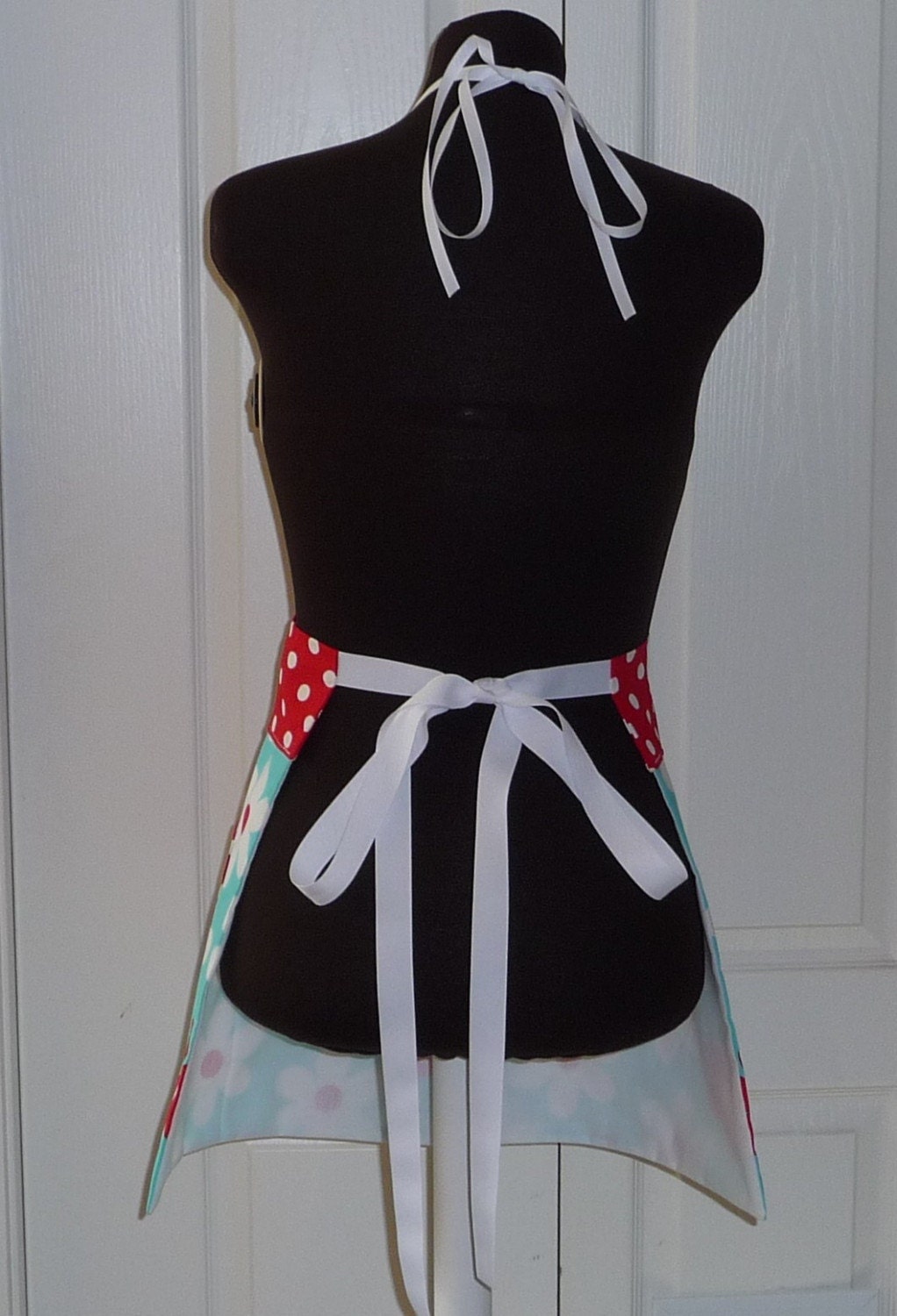 Michael Miller's Plain Jane Lil' Daisy in Turquoise - Full Size Adult Chef Apron