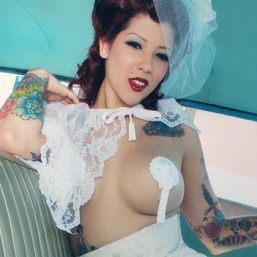 Bride to be White Burlesque Pasties