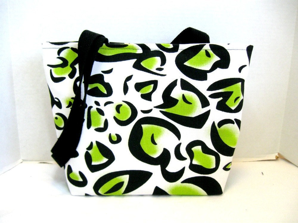 Cheetah Purse Tote Chartreuse Animal Print Handbag