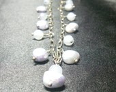 Lovely Lilac Pearls, Chalcedony, Silver Necklace