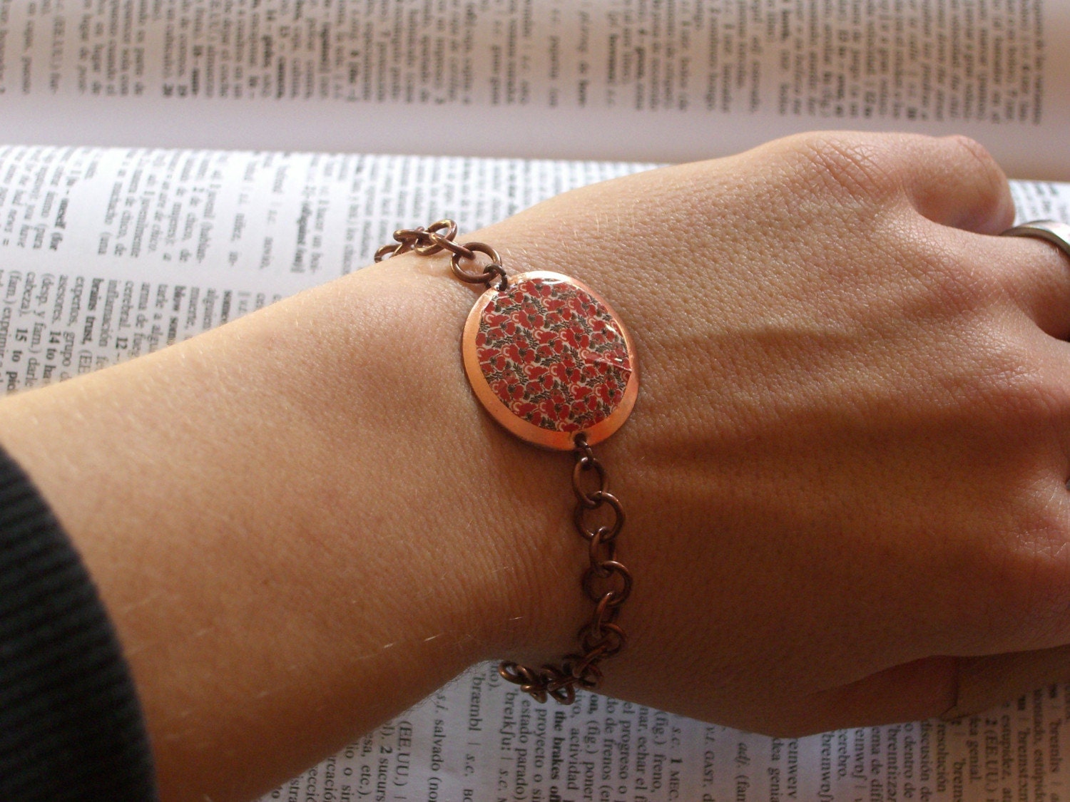 Red Flowers Bracelet