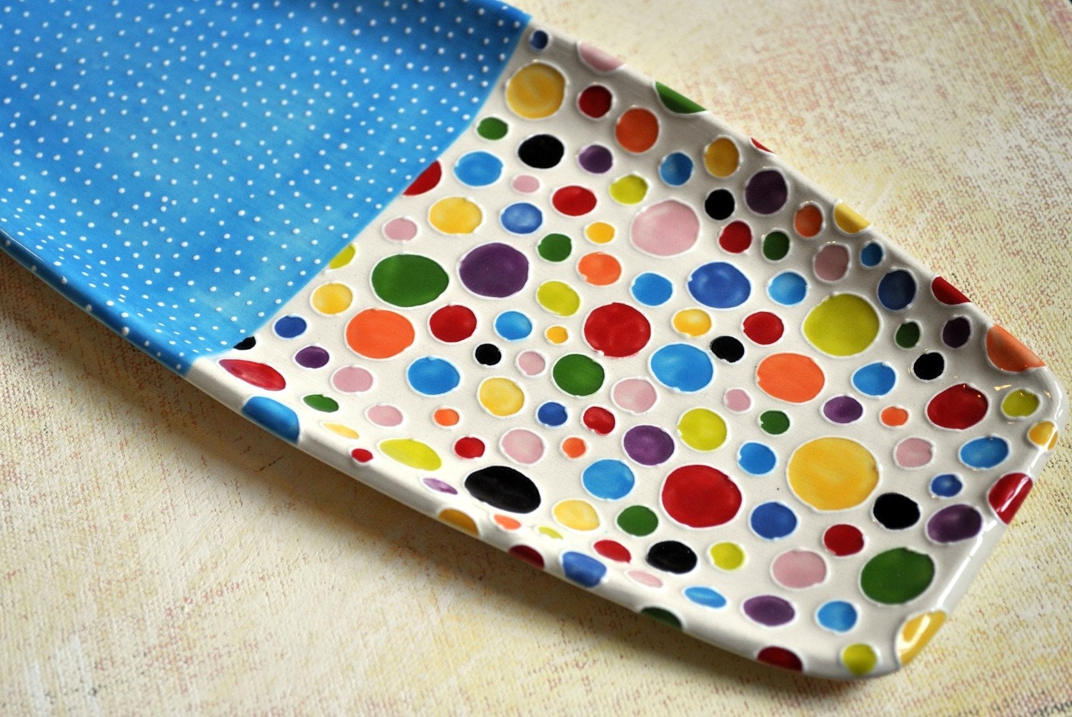 Polka Dot Mod Tray - in rainbow colors
