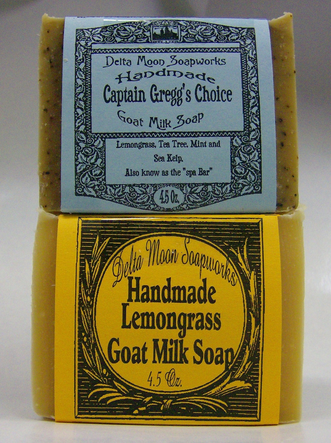 Vibrant Essential Oils in these Goat Milk Soaps - Lemongrass - Tea Tree - Mint with Sea Kelp