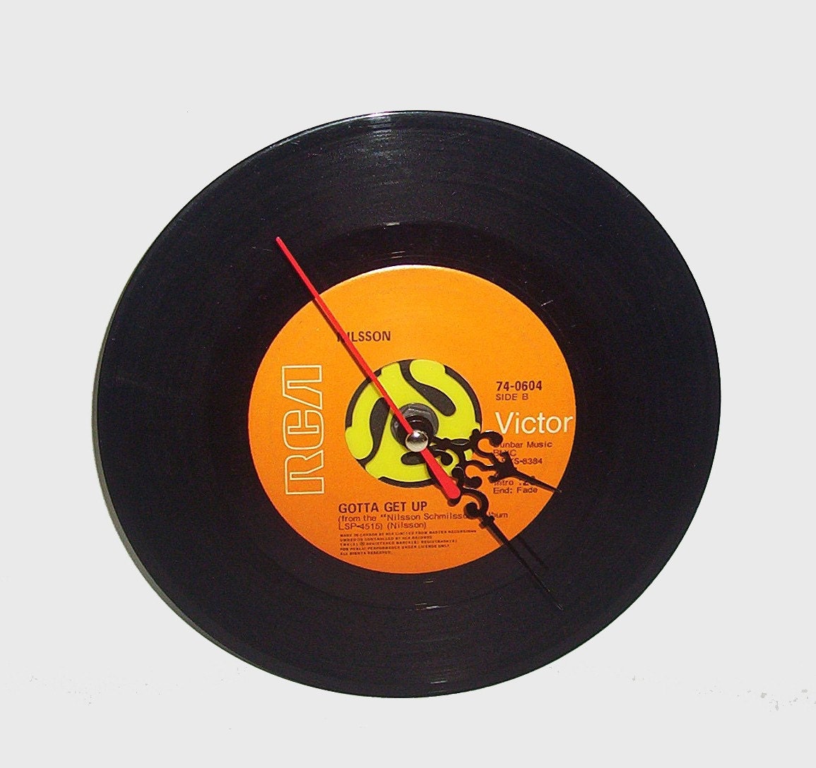 Vinyl Record Wall Desk Clock Gotta Get Up