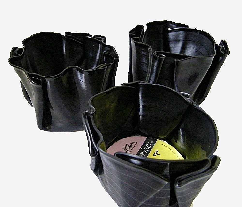 Recycled Vinyl Record Bowl