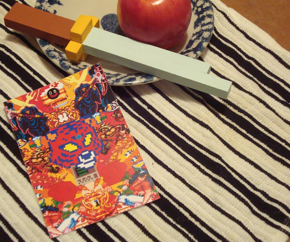 Postcard/Mini Print - 8bit - WTF Ocean