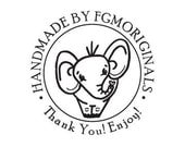 Elephant custom rubber stamp ellie