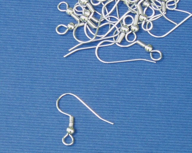 144 French Hook Ear Wires, Surgical Stainless Steel, 3mm Loop