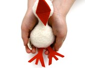 Baby Bird Rattle- Organic cotton and wool felt beak