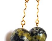 Big Yellow Turquoise Balls Semi Precious Stone  READY TO SHIP
