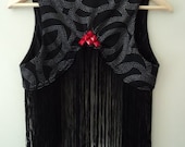 SALE Glam -Rock-Punk-Fusion  studded fringe vest  by Lotusdevi Designs