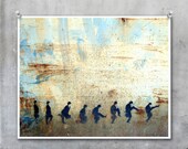 Graffiti Photograph: Ministry of Silly Walks street art stencil graffiti brown black funny Photo Print Monty Python sketch John Cleese.