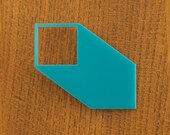 Brooch - Cuboid design - Turquoise