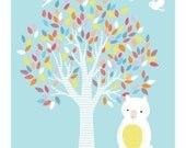 Illustration print titled "Little Artic Tree"