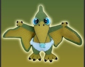 PDF Amigurumi Crochet Pattern - Baby Pterosaur