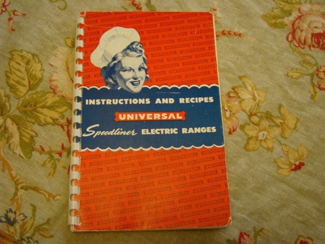 Decorative Retro Universal Range Instruction and Recipe Book