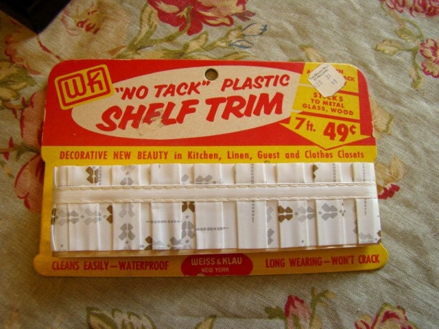 Great Retro 50's Era Vintage Plastic Shelf Trim Unused