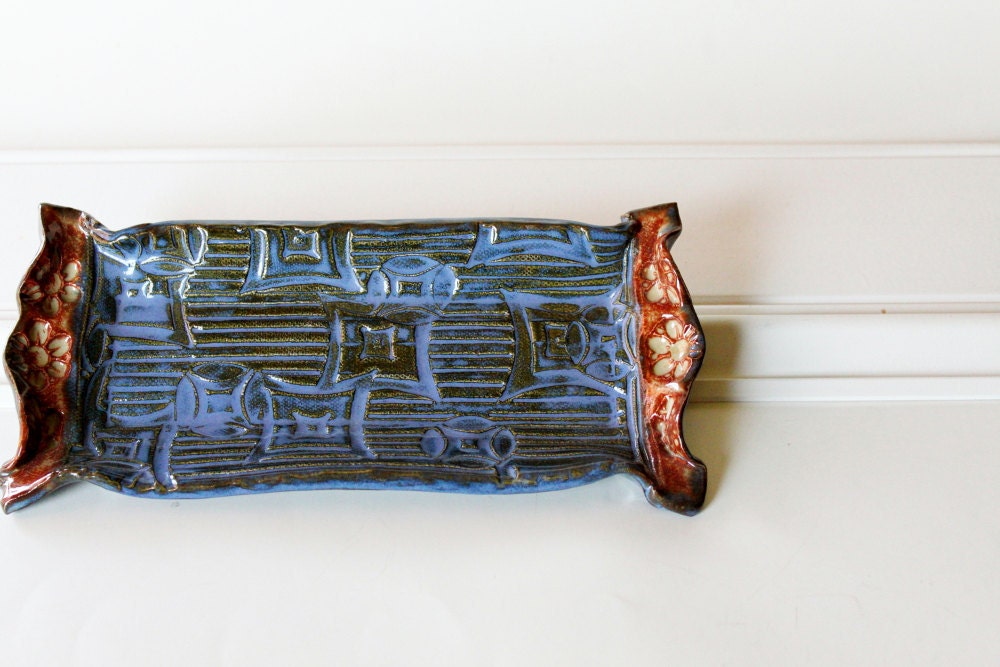 Hand built Serving Dish or Spoon Rest