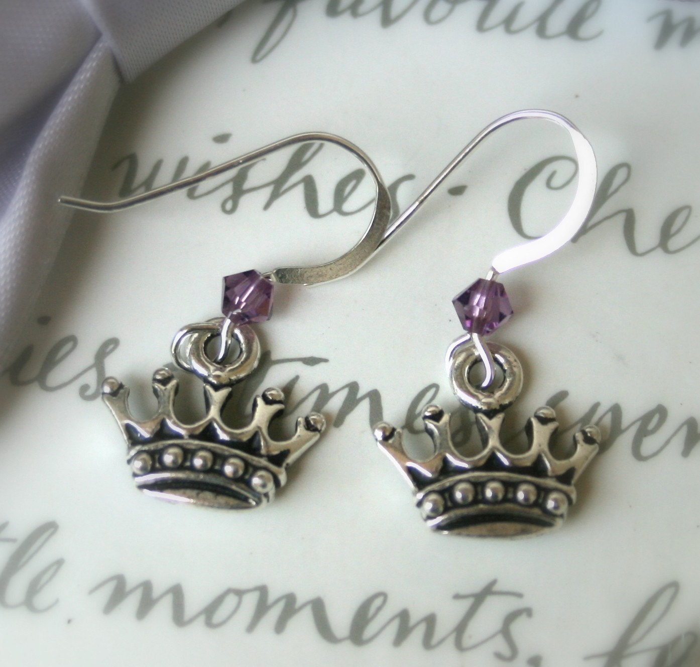 Princess crown earrings