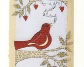 Red bird -  Print