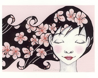 Cherry blossom girl - Print