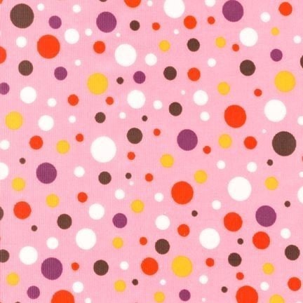 Robert Kaufman Cool Cords Dots Creamsicle CORDUROY Fabric - REMNANT Size 22 Inches by 44 Inches