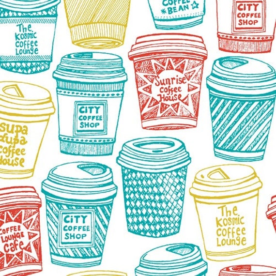 coffee cup fabric