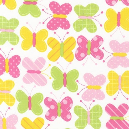 NEW Ann Kelle Urban Zoologie, Butterflies Spring Fabric - By the Yard