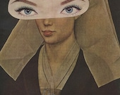 Eyes Wide Open. Limited edition print of an original collage by Vivienne Strauss.