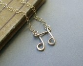 LAST ONE medium gold music note necklace (14K gold fill)