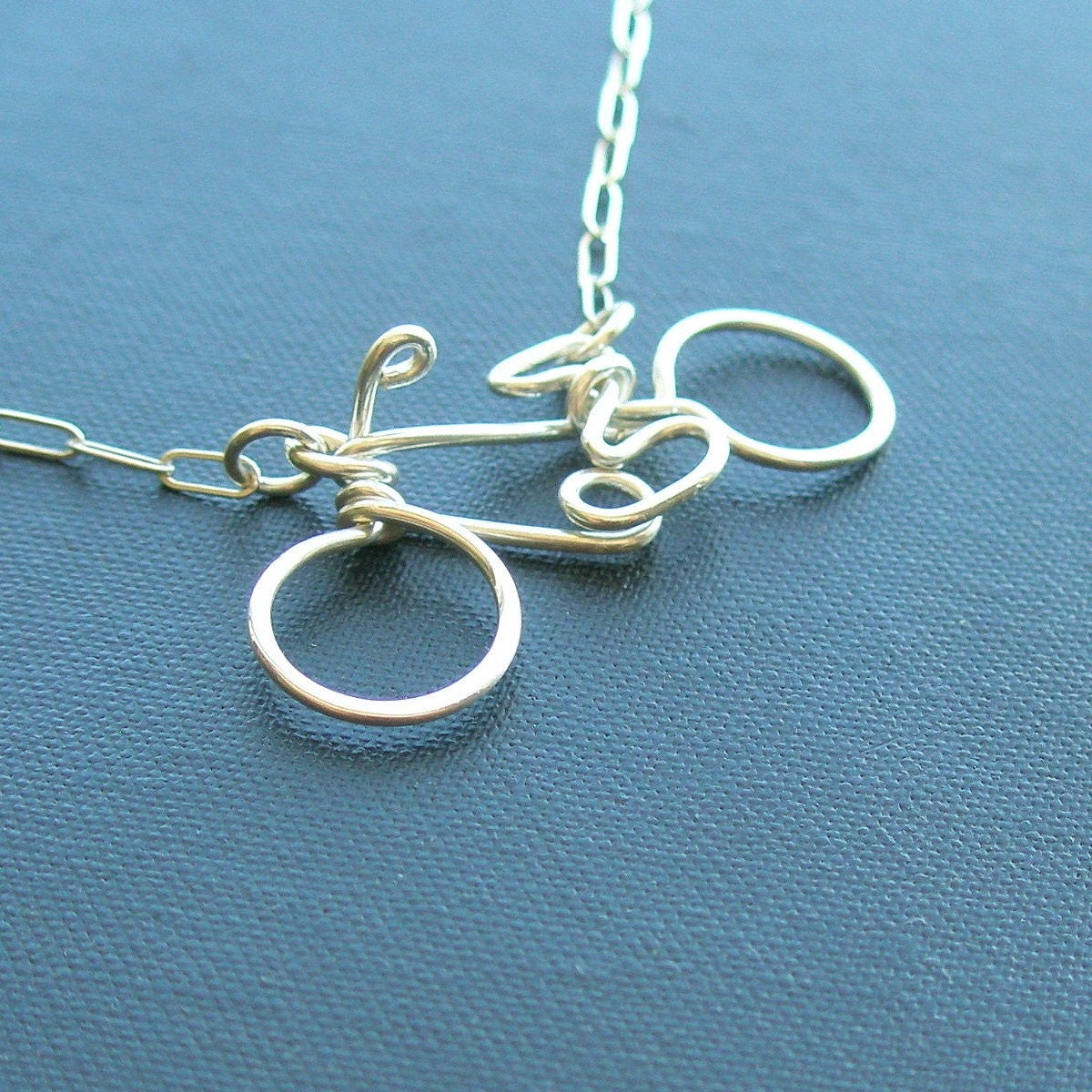 bicycle necklace - sterling silver