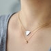 Flag - silver triangle necklace on gold fill chain - modern geometric jewelry - edor