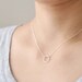Halo - sterling silver or gold filled open circle ring necklace - simple everyday jewelry christmas gift for her