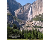 Yosemite Falls (Psalm 121:1-2), Original Photography Print 8x10