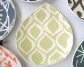 Appetizer plate chartreuse mod ornate pattern  Plate - made to order