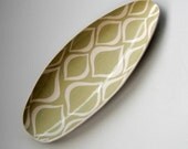 Wedding Registry for Tess and Adam- Oval tray chartreuse pattern