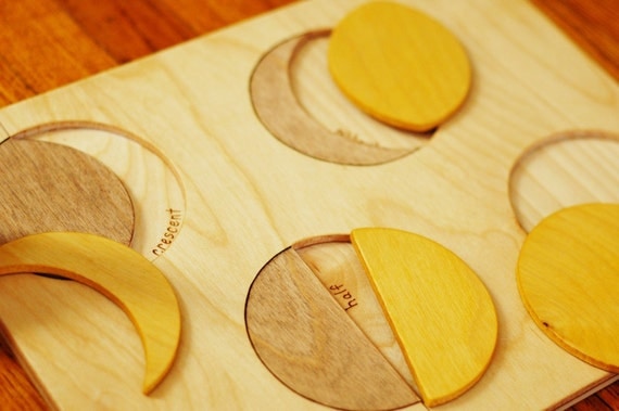 Wooden Moon Phases Puzzle